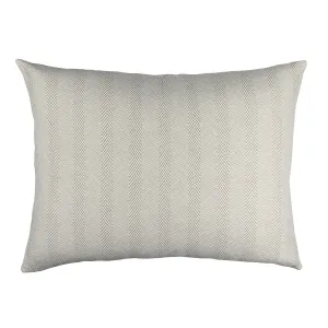Chevron Luxe Euro Pillow Raffia/White Cotton/Linen 26X35 (Insert Included)