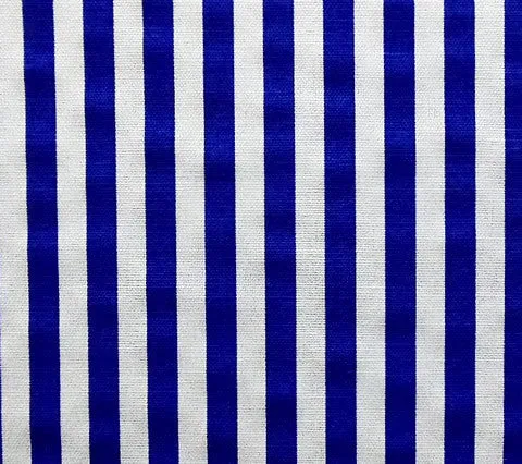China Seas Fabric: Ann's Stripe - Custom Imperial Blue On White Belgian Linen/Cotton