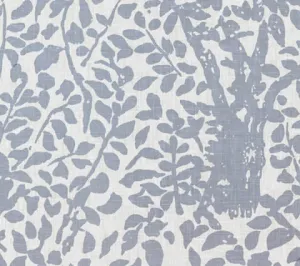 China Seas Fabric: Arbre de Matisse - Custom Windsor Blue on Tinted 100% Linen