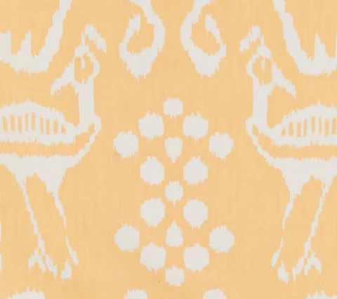 China Seas Fabric: Bali II - Custom Pale Pink on Tinted Belgian Linen / Cotton