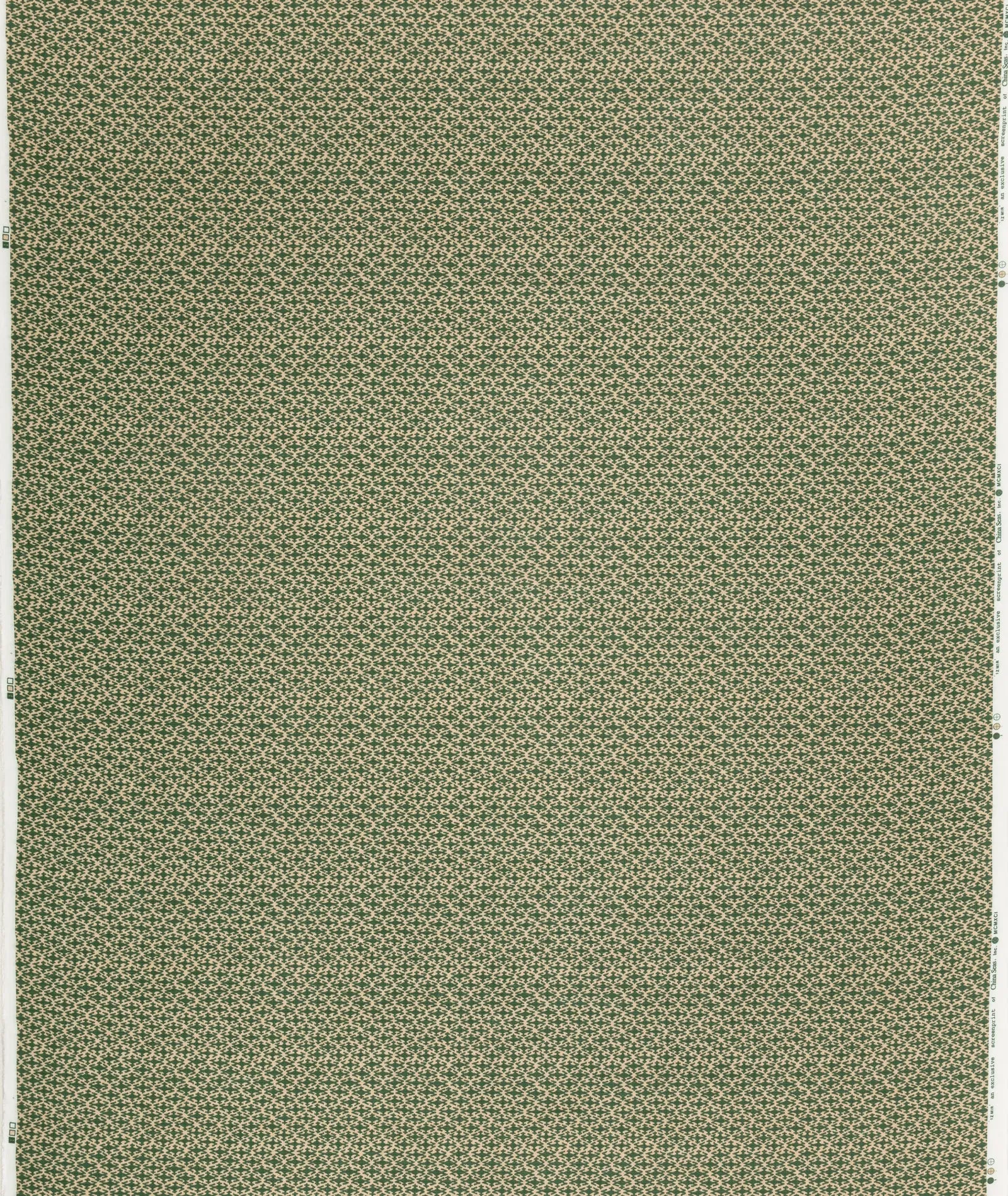 China Seas Fabric: Izmir -Custom Ochre on Tinted Belgian Linen / Cotton