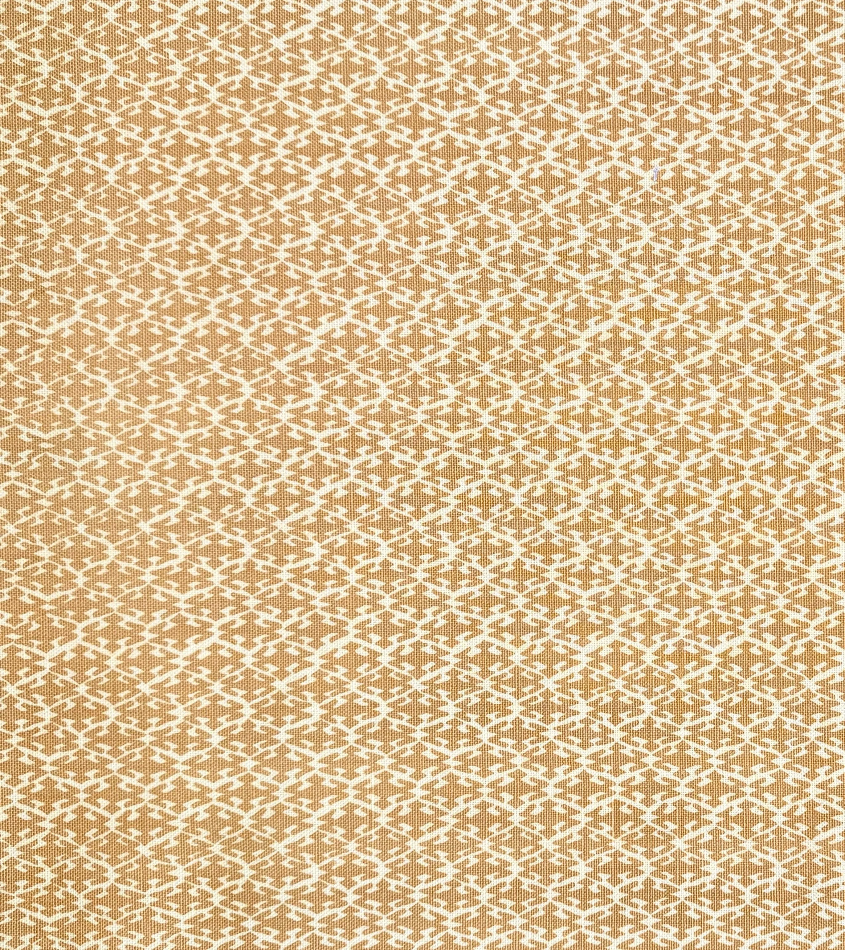 China Seas Fabric: Izmir -Custom Ochre on Tinted Belgian Linen / Cotton