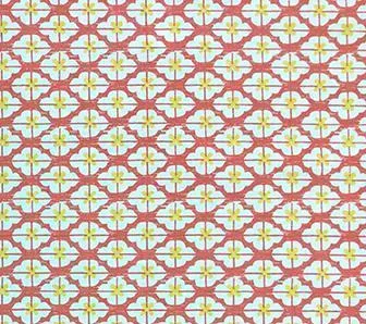 China Seas Fabric: Kyoto Two Color - Custom Shrimp / Yellow on Tinted Belgian Linen/Cotton