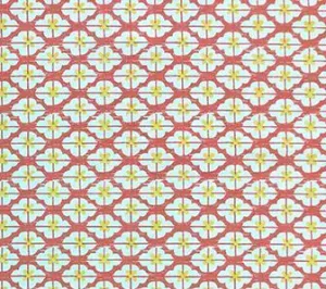 China Seas Fabric: Kyoto Two Color - Custom Shrimp / Yellow on Tinted Belgian Linen/Cotton