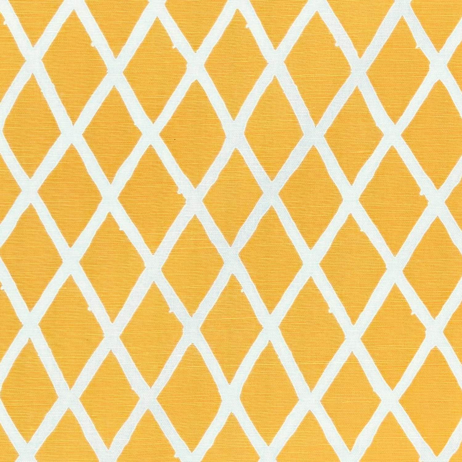 China Seas Fabric: Lyford Diamond Blotch - Custom Yellow on Tinted Belgian Linen / Cotton