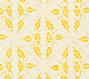 China Seas Fabric: Malay Diamond Grande - Custom Taxicab on Tinted Belgian Linen / Cotton