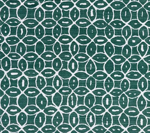 China Seas Fabric: Melong Batik Reverse - Custom Balsam Green on White Belgian Linen / Cotton