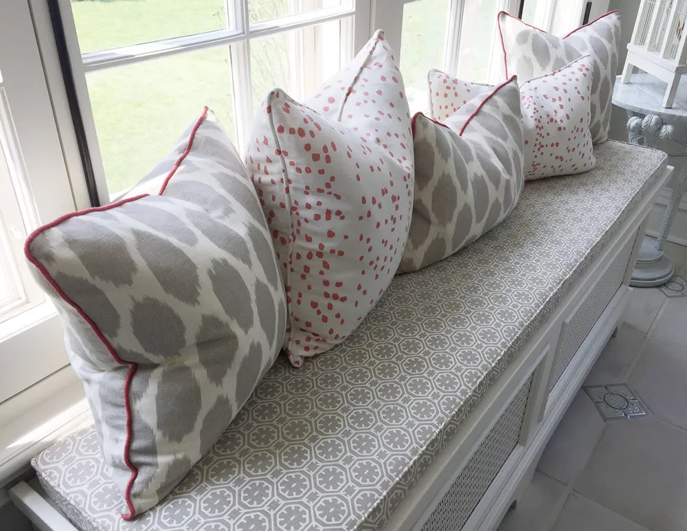 China Seas Fabric: Melong Batik Reverse - Custom Balsam Green on White Belgian Linen / Cotton