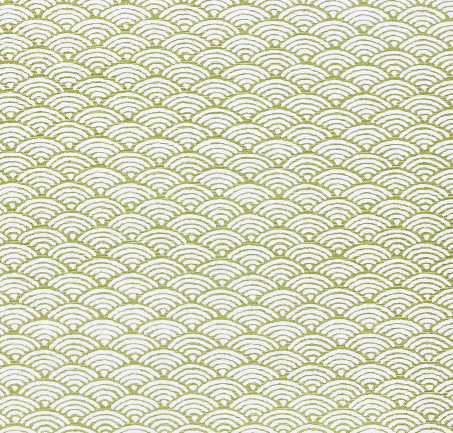 China Seas Fabric: Seto II - Custom Color / Ground Lime on Tinted Belgian Linen / Cotton
