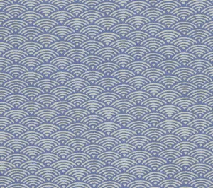 China Seas Fabric: Seto II - Custom French Blue on Tinted Belgian Linen / Cotton