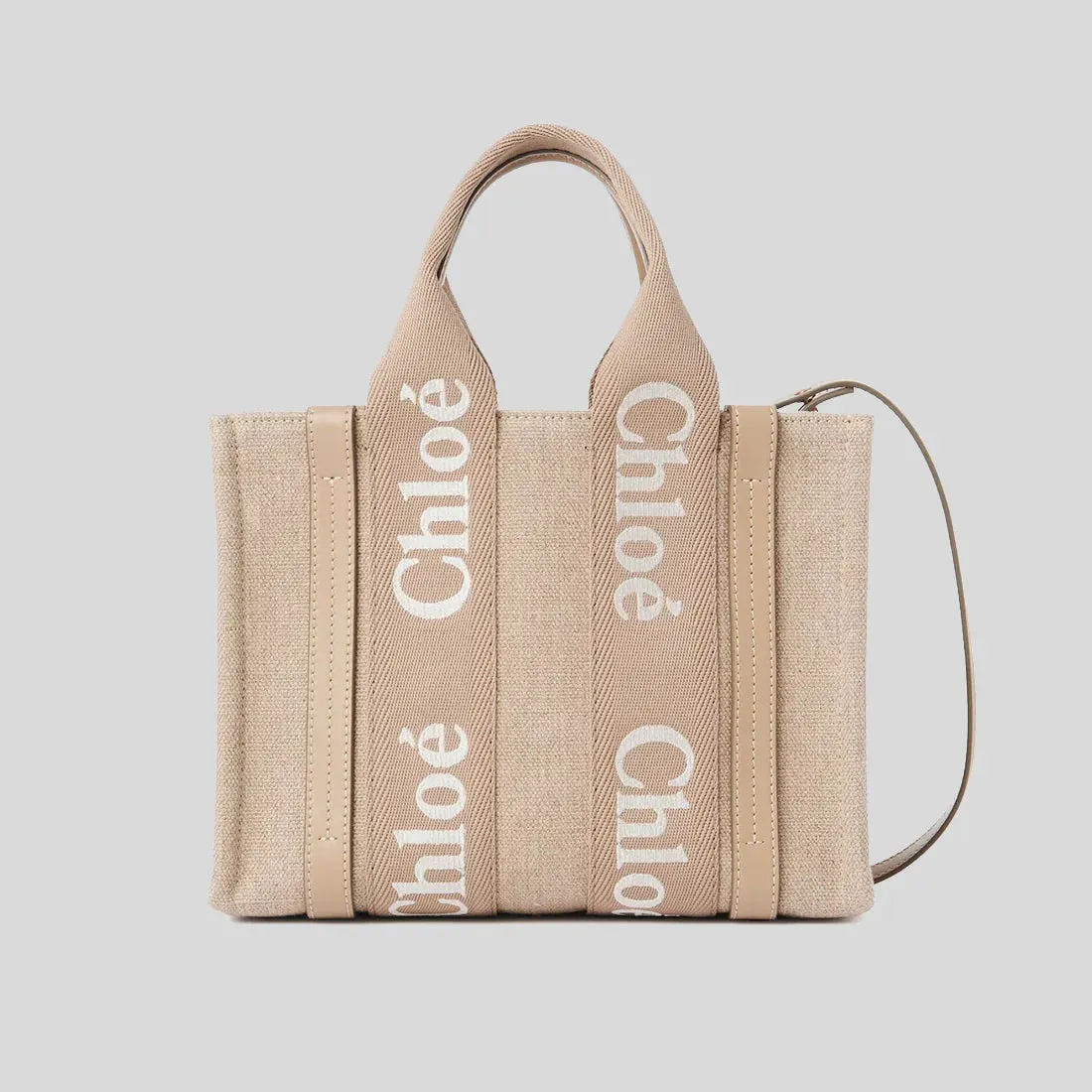 CHLOE Small Woody Tote Bag Boyish Brown RB-CHC23AS397L1720E