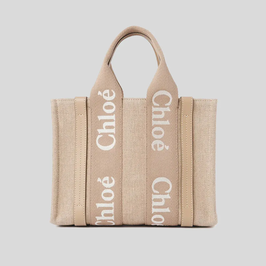 CHLOE Small Woody Tote Bag Boyish Brown RB-CHC23AS397L1720E