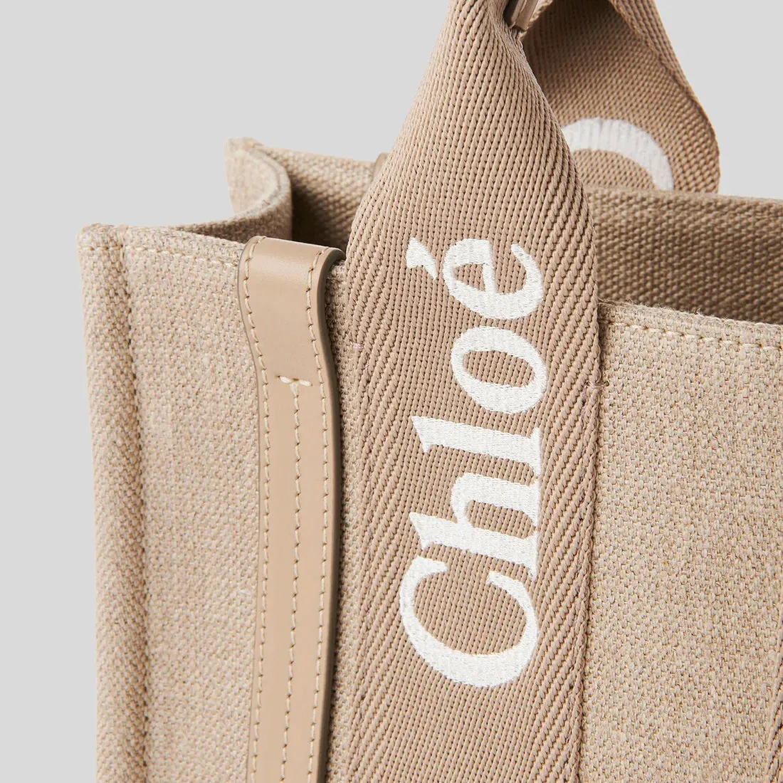 CHLOE Small Woody Tote Bag Boyish Brown RB-CHC23AS397L1720E