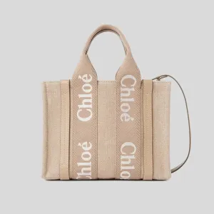 CHLOE Small Woody Tote Bag Boyish Brown RB-CHC23AS397L1720E