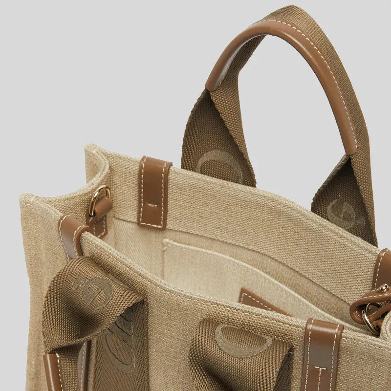 CHLOE Small Woody Tote Bag Dark Nut RS-CHC23AS397L1729X