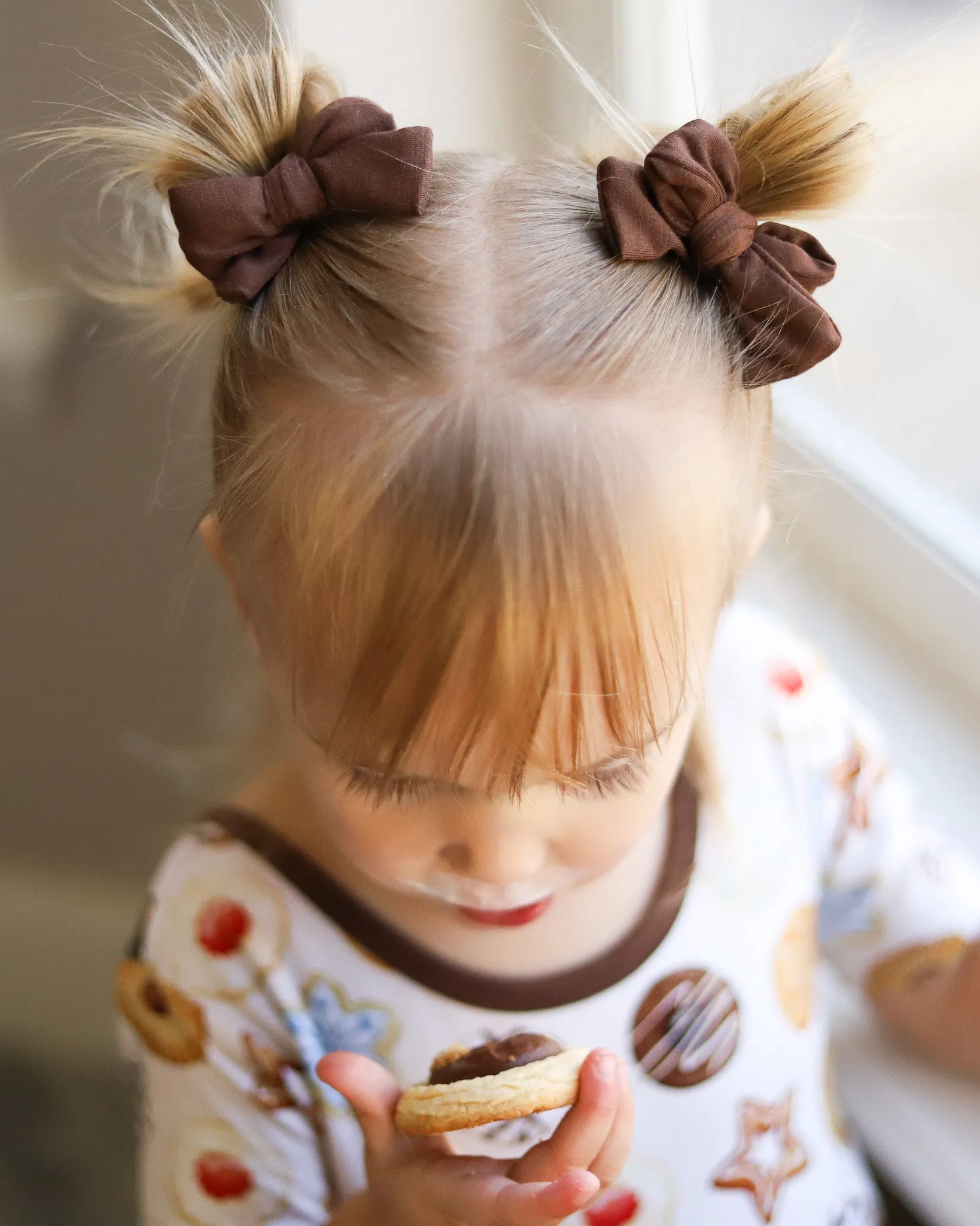Chocolate | Baby Bamboo Clip on Bow Set