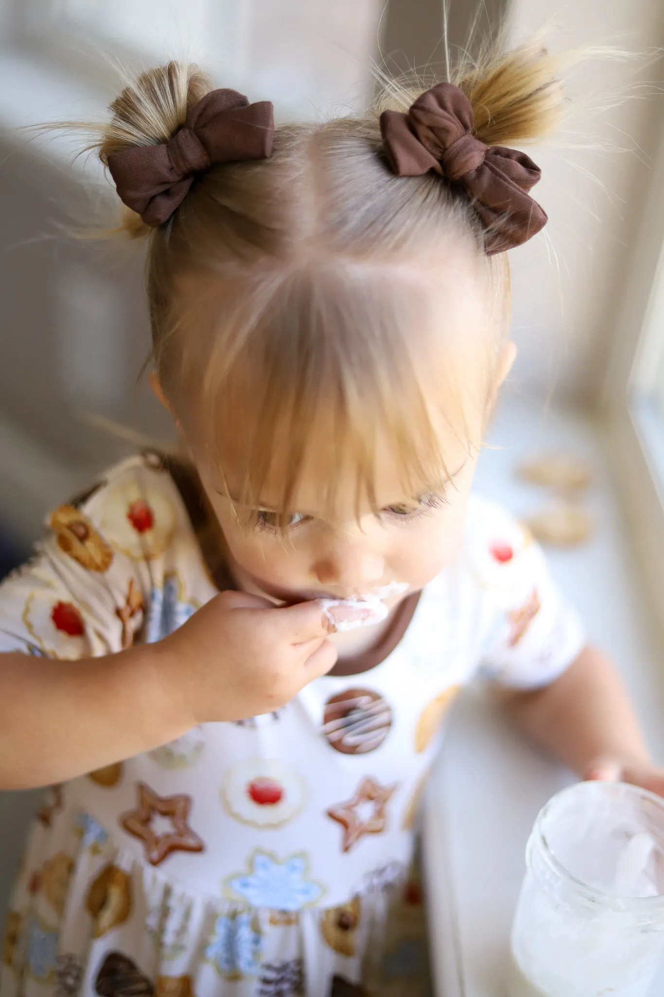 Chocolate | Baby Bamboo Clip on Bow Set