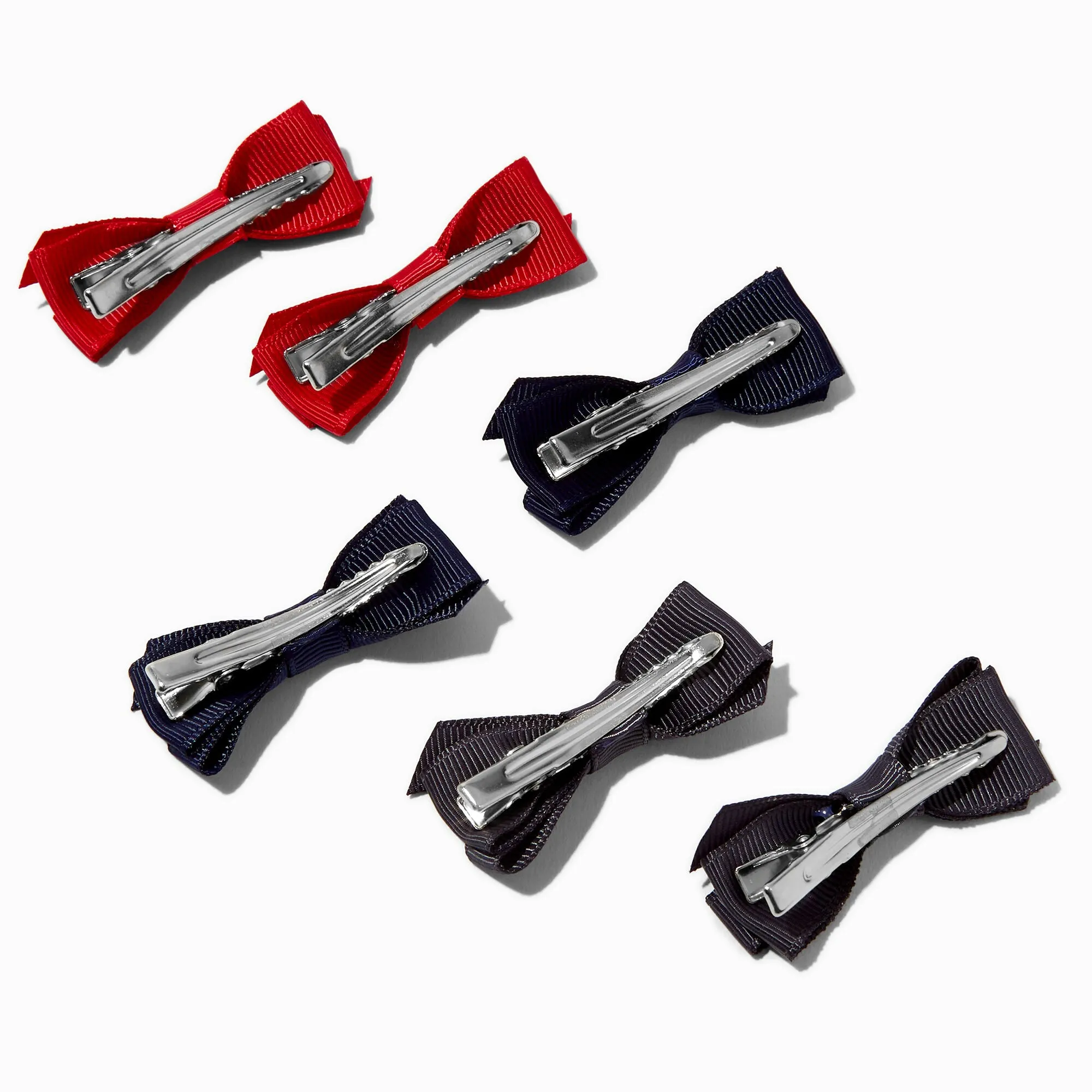 Claire's Club School Bow Hair Clips - 6 Pack