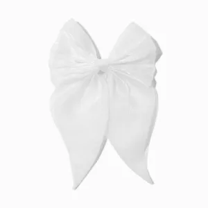 Claire's Sheer Hair Bow Clip | White