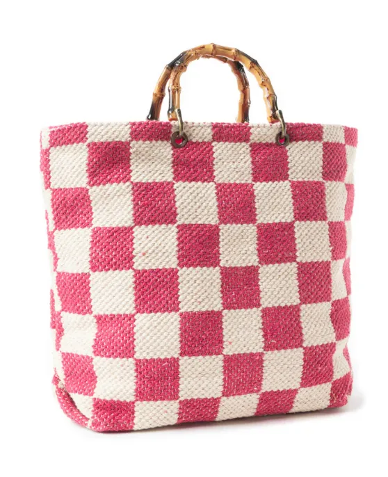 Classic Cottage Checker Tote Bag