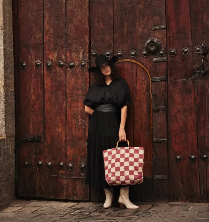 Classic Cottage Checker Tote Bag