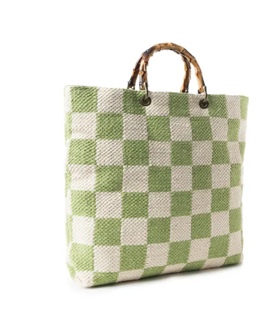 Classic Cottage Checker Tote Bag