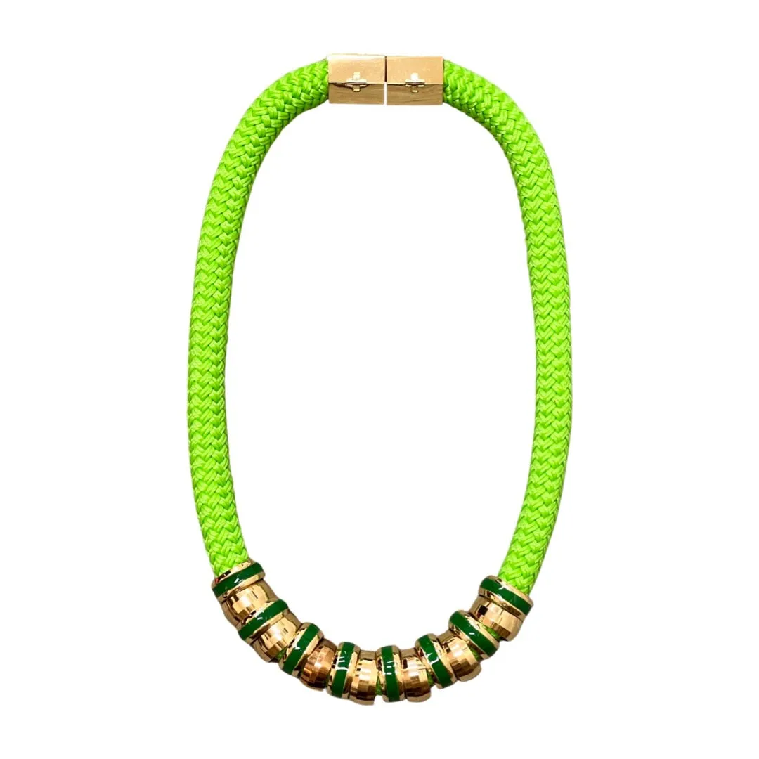 Classic Necklace Lime Green