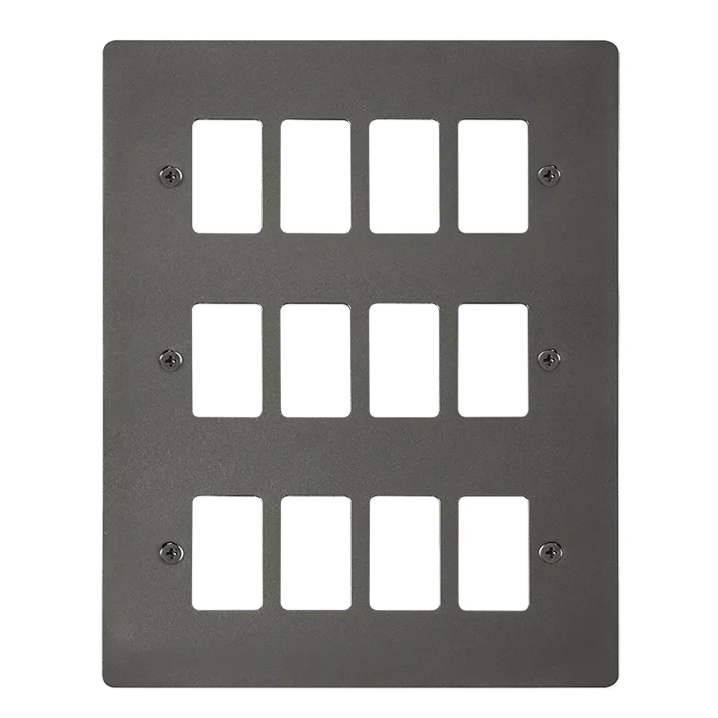 Click Define FPBN20512 12 Gang GridPro Frontplate - Black Nickel