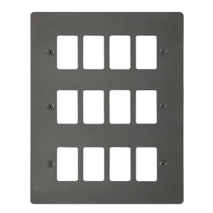 Click Define FPBN20512 12 Gang GridPro Frontplate - Black Nickel