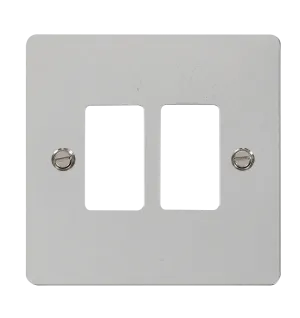 Click Define FPCH20402 2 Gang GridPro Frontplate - Polished Chrome