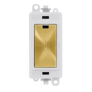 Click GridPro GM2047PWSB 13A Fused Module - Satin Brass (Polar White)