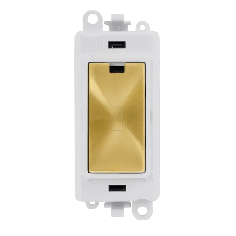Click GridPro GM2047PWSB 13A Fused Module - Satin Brass (Polar White)