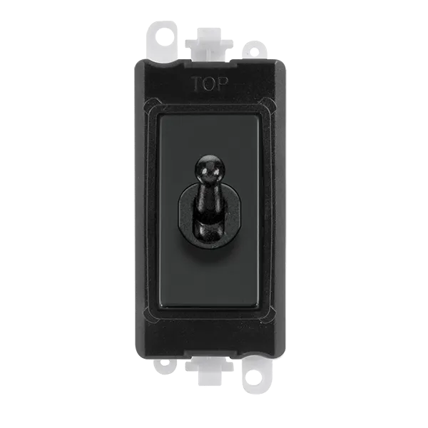 Click GridPro GM209002BKMB 20AX 2 Way Toggle Switch - Matt Black (Black)