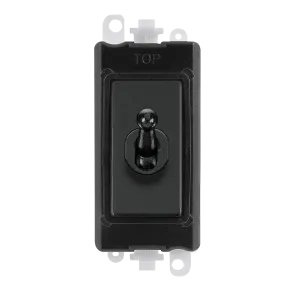 Click GridPro GM209002BKMB 20AX 2 Way Toggle Switch - Matt Black (Black)
