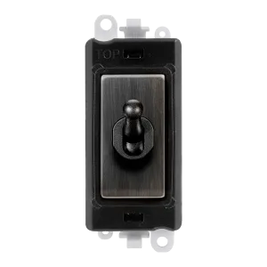 Click GridPro GM209018BKBZ 20AX DP Toggle Switch - Metal Matt Bronze (Black)