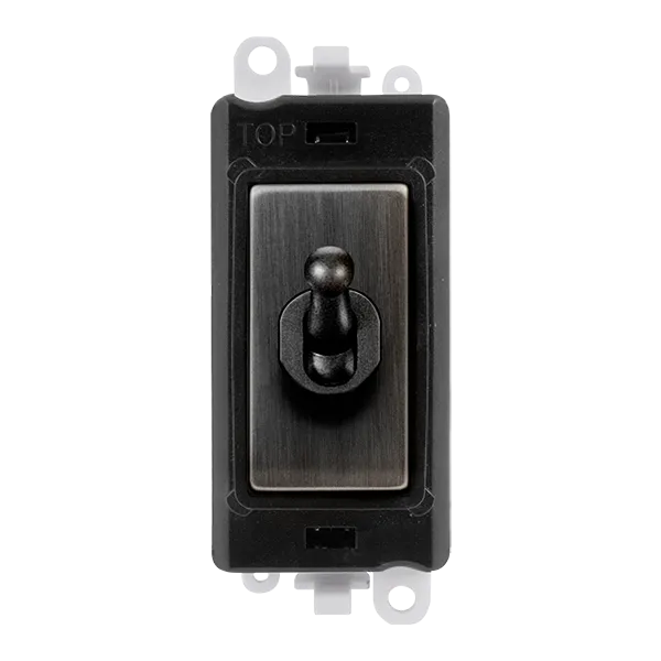 Click GridPro GM209018BKBZ 20AX DP Toggle Switch - Metal Matt Bronze (Black)