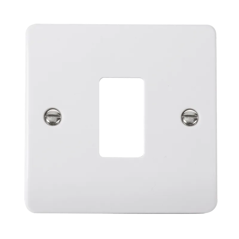 Click Mode CMA20401 White Moulded 1 Gang GridPro Frontplate