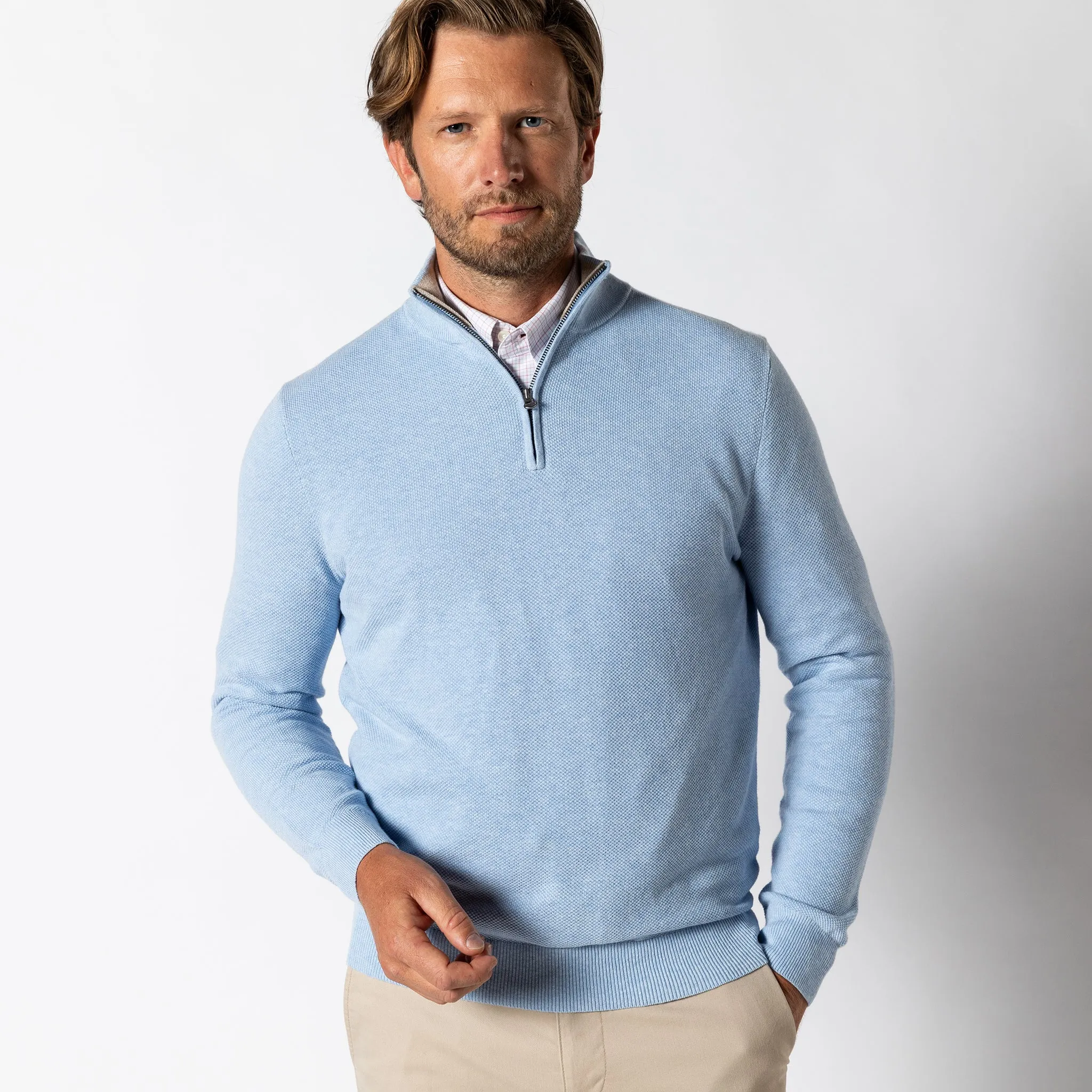 Colton Pique 1/4 Zip Sweater