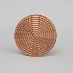 Concentric circle pattern 40mm round Disc Blank