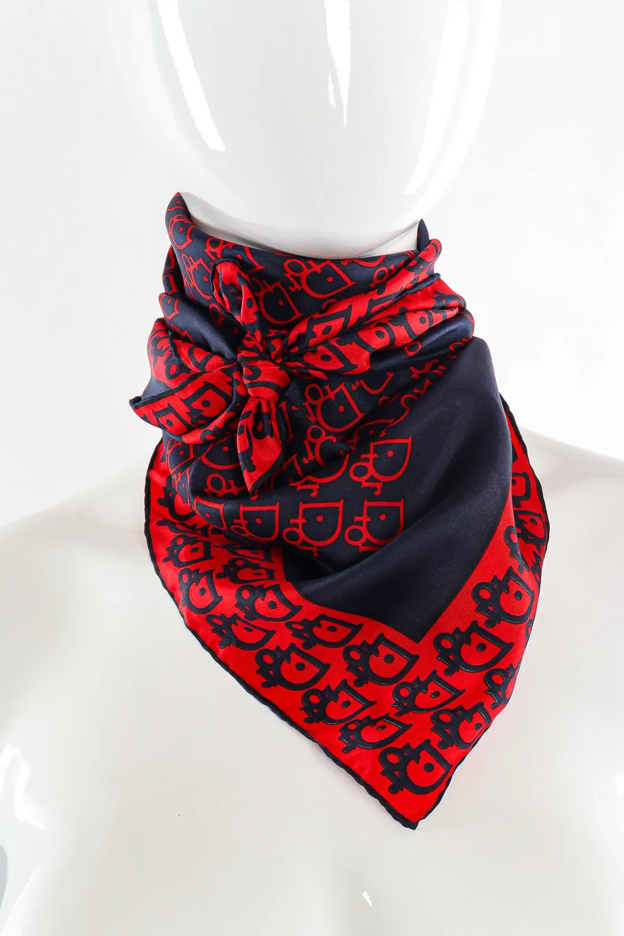 Contrast Monogram Silk Scarf