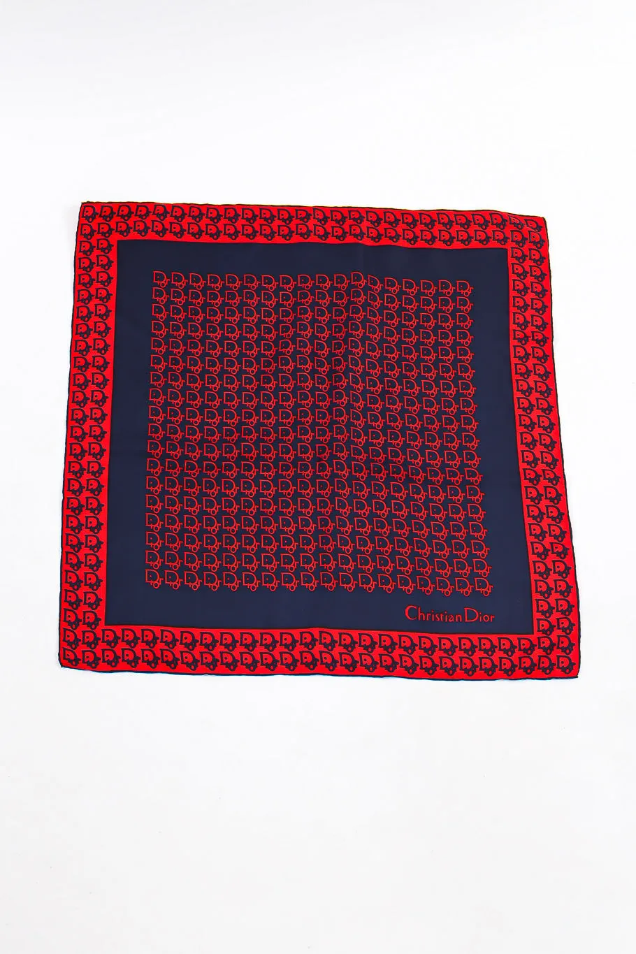 Contrast Monogram Silk Scarf