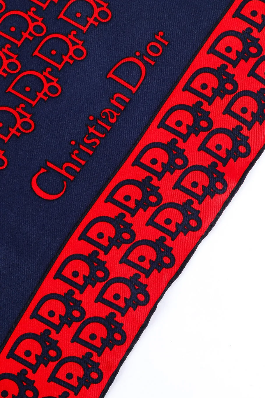 Contrast Monogram Silk Scarf