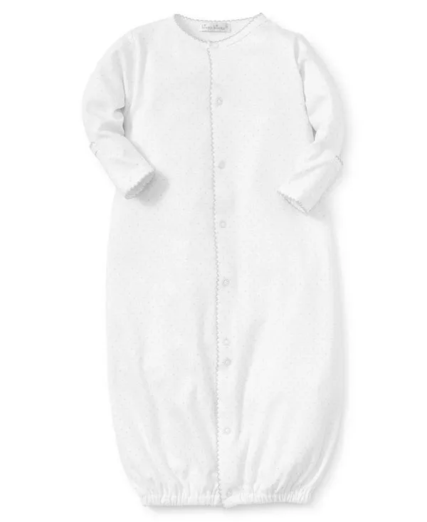 Convertible Gown | White w/ Silver Dots