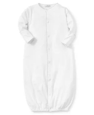 Convertible Gown | White w/ Silver Dots