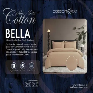 Cotton Co Bella Stone Embossed Micro Satin Duvet Cover Set