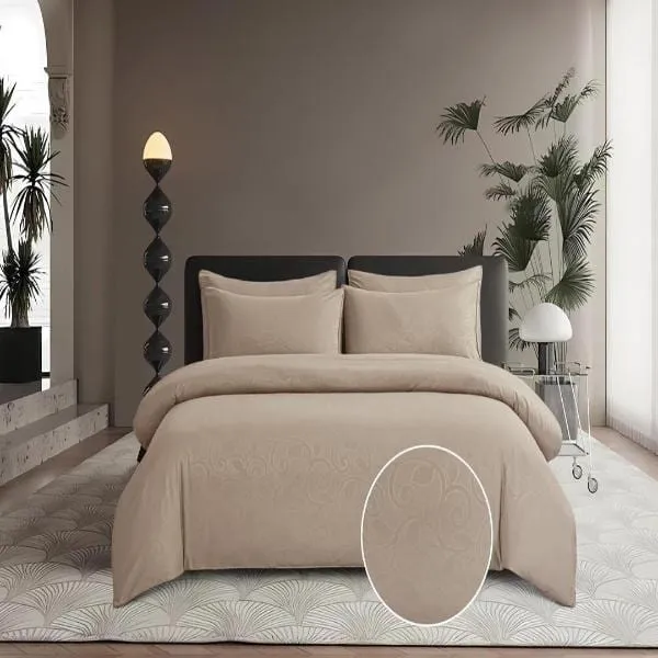 Cotton Co Bella Stone Embossed Micro Satin Duvet Cover Set