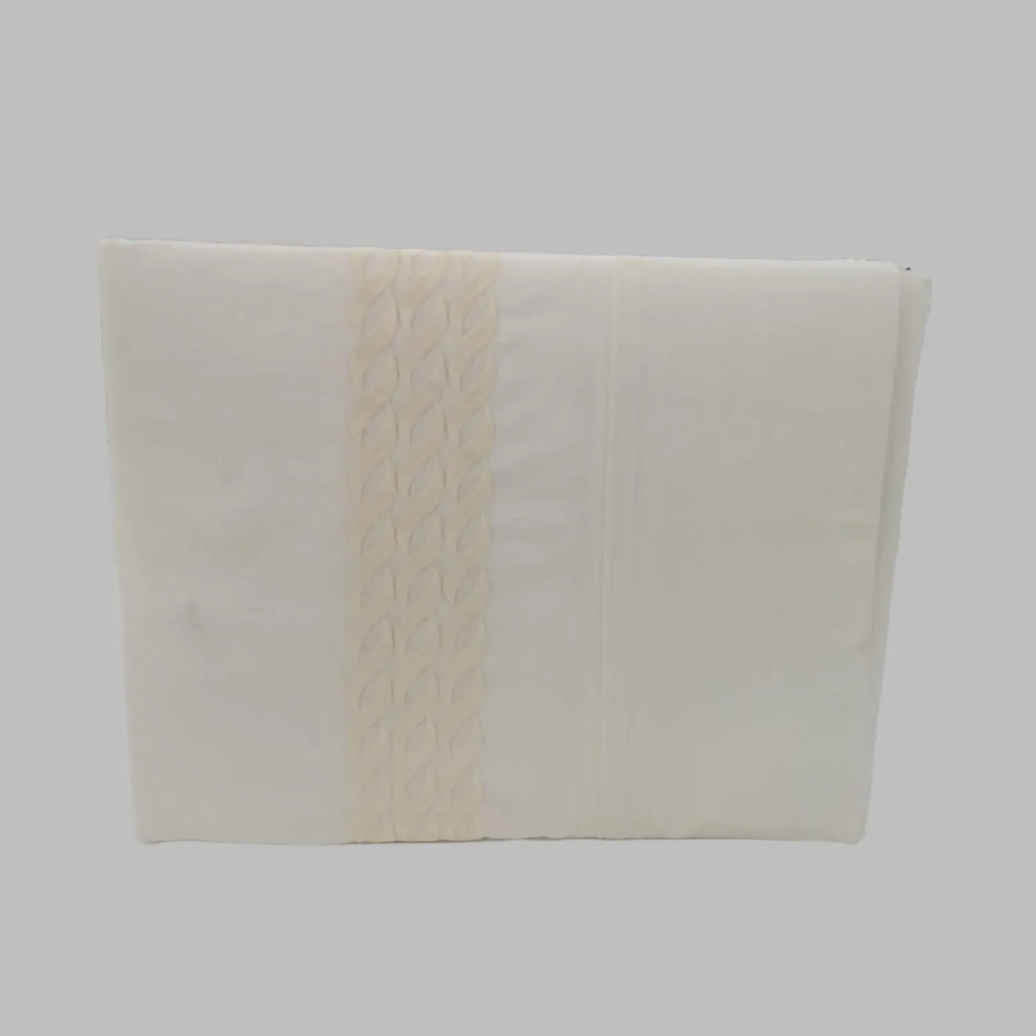 Cotton Craft Luxury Collection Embroidered Bed Sheet T-200 Percale 3 Piece Cream