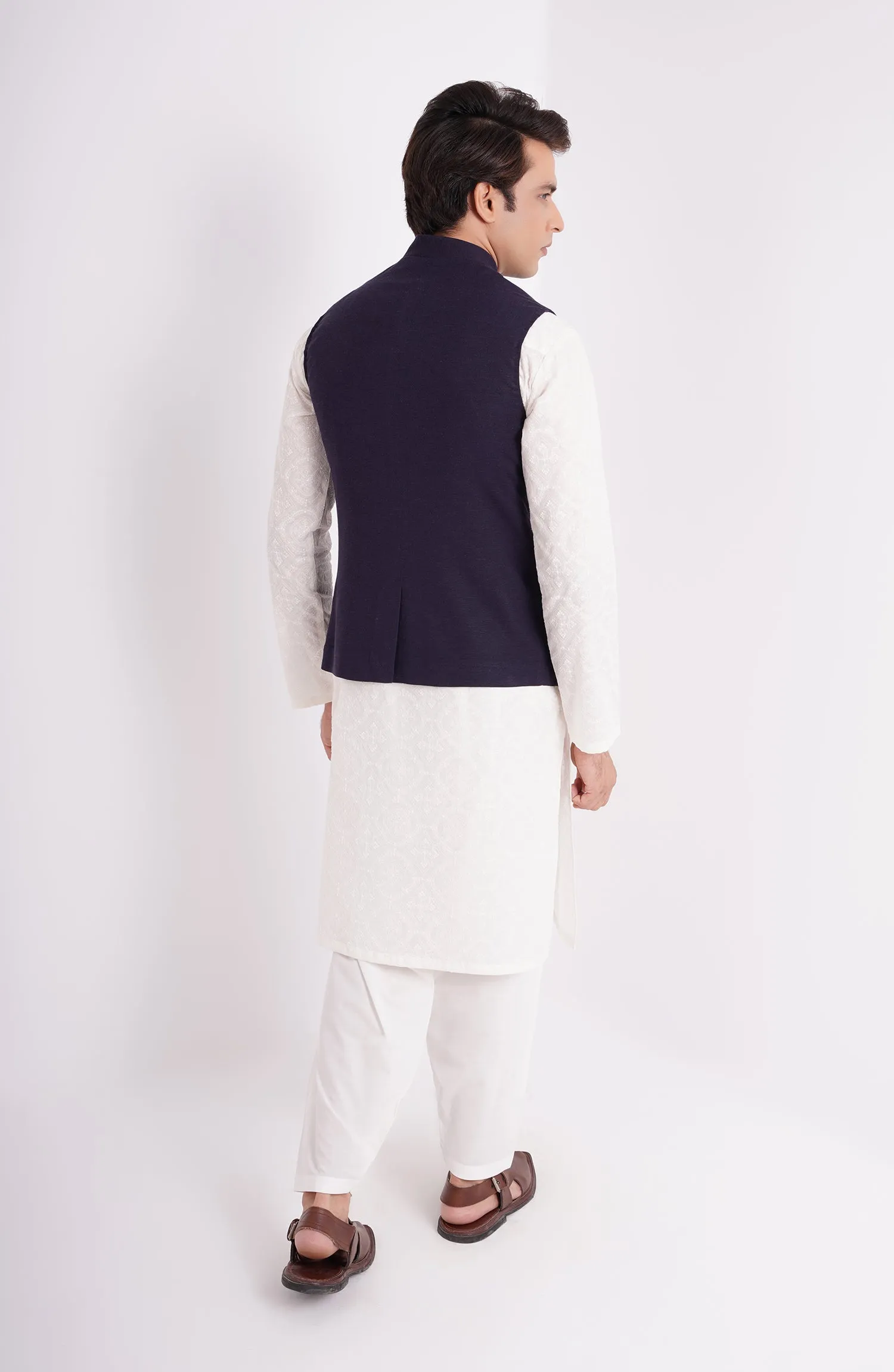Cotton Linen Mens Waistcoat