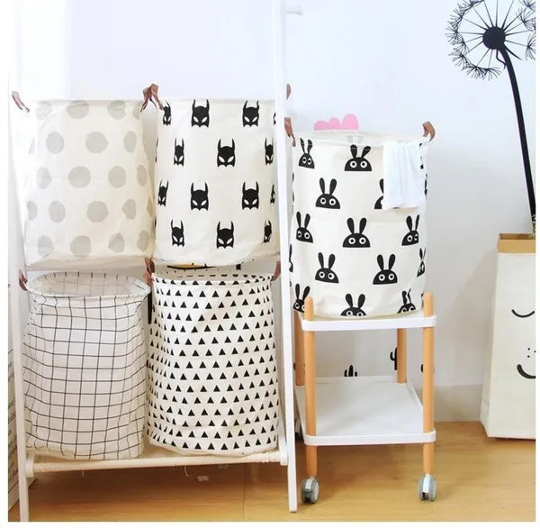 Cotton Linen Storage Box Holder Organizer for Home Clothes Tidy Basket