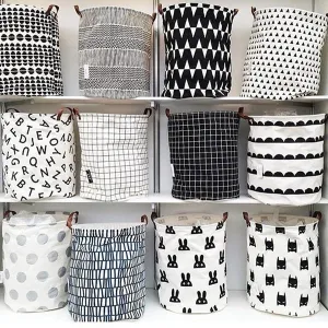 Cotton Linen Storage Box Holder Organizer for Home Clothes Tidy Basket